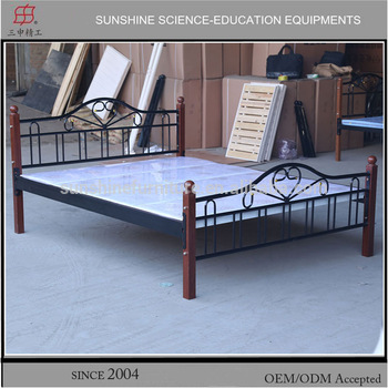 Latest metal bed designs powder coated steel bed king size bed .