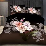 China Flower Printed Bed Sheet Cover, King Size Bedsheet 3D .
