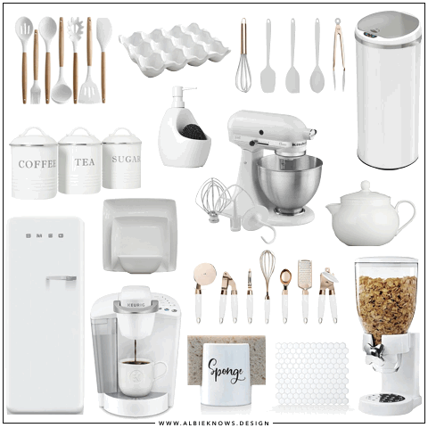 Kitchen Accessories Shopping Guide: All White Everything by Albie .