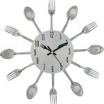 Amazon.com: Kole OB951 Clock Kitchen Cutlery Wall Clock: Home .