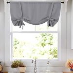 Amazon.com: Tie Up Tier Curtain Grey Kitchen Curtains Room .