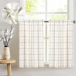 Amazon.com: Classic Plaid Kitchen Curtains Checkered Design Linen .