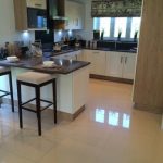 Love these shiny cream kitchen floor tiles x | Kitchen tiles .