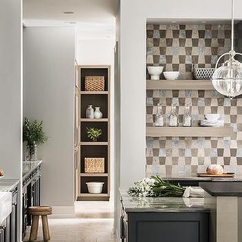 Silver And Brown Mosaic Kitchen Wall Tiles Design Ide