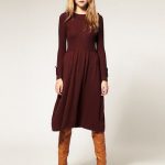 knee length dresses with tall boots (With images) | Outfit .