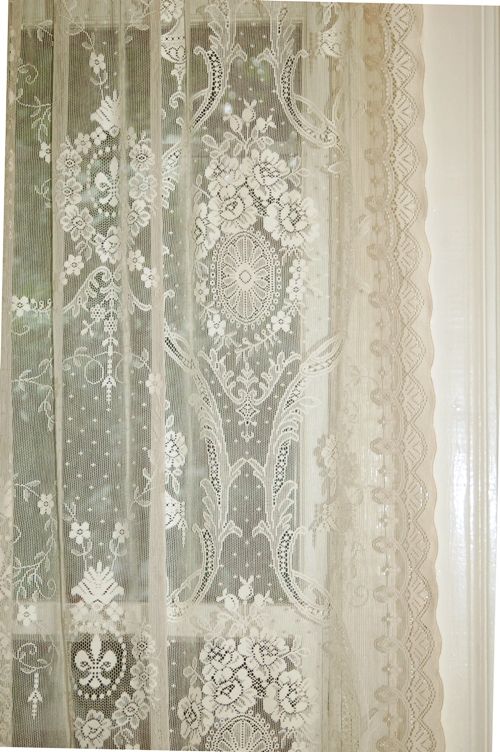 Love Lace Curtains … (With images) | Lace curtains, Floral .
