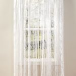 Elegant Lace Curtain Panel with Floral Desi