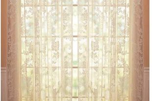 Amazon.com: Abbey Rose Floral Lace Curtain (Ivory, 50"W x 84"L .