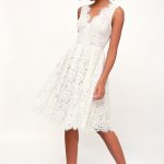 Lovely White Dress - White Lace Dress - White Lace Midi Dre