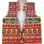 Gujarati Satin Embroidery Ladies Vests-waistcoats-jacket-navratri .