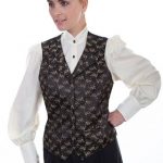 Scully Floral Print Vest - Brown - Ladies Vests And Jackets | Spur .