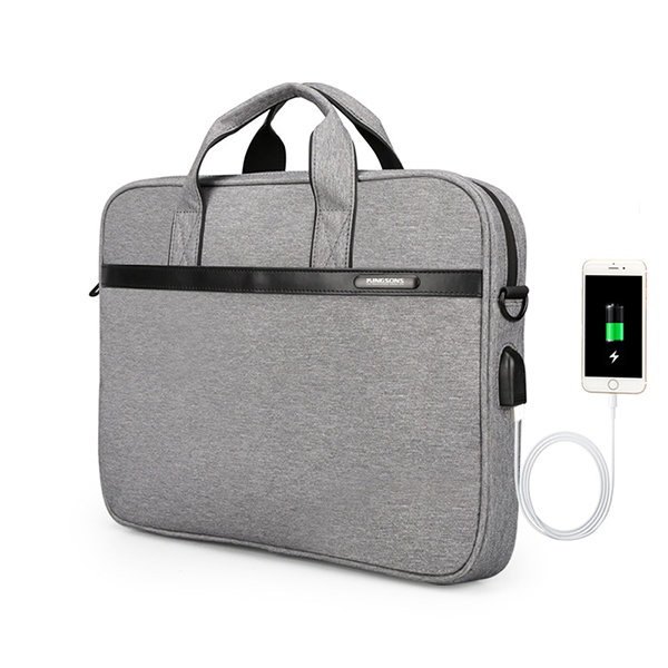 KINGSONS USB Travel Laptop Bag Waterproof Messenger Bag Shoulder .