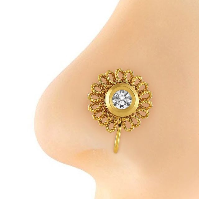 Latest Gold Nose Pin Designs | Gold, Nose ring, Nose pierci