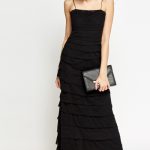 Black Layered Maxi Dress - Just