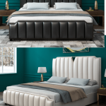 Take a peek at these beautiful leather bed frame designs to make .