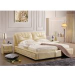 Storage Leather Bed Tufted Leather Buttons,Wood Double Bed Designs .
