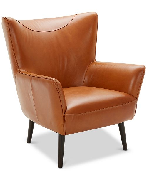 Furniture Penryn 31" Leather Accent Chair & Reviews - Chairs .