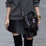 Ideas to Wear Pleated Leather Skir