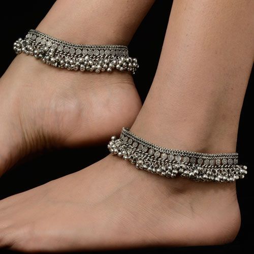 Image result for traditional silver anklets designs (With images .