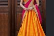 25 Lehenga Sarees With Blouse Designs | Half saree designs, Indian .