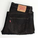 Vintage Levis Jeans / 90s LEVIS 501 Boot Cut Black Denim Jeans | Et