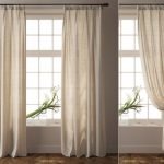 Country Solid Nature Linen Curtains 3d mod