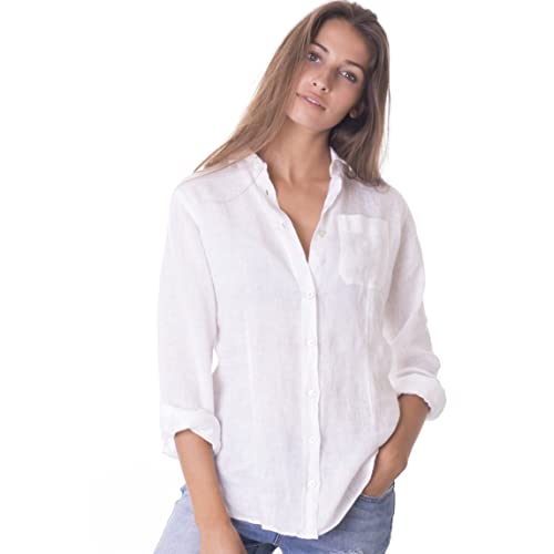 Women's Linen Shirt: Amazon.c