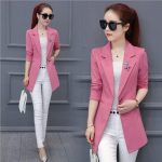 2020 Brand Ladies Slim Long Blazers And Coats Spring Autumn Formal .