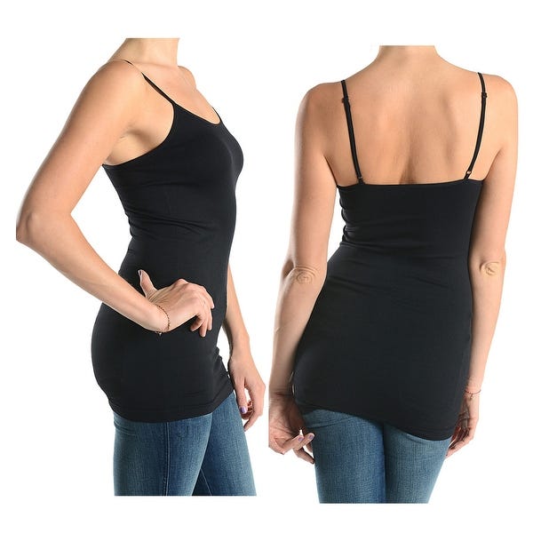 Shop Uni Style Apparel Womens Basic 21 Inch Long Camisole Tank Top .