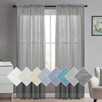 Amazon.com: Linen Curtain Panel Pair Extra Long Curtains 108 .