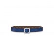 Louis Vuitton Louis Vuitton Belt Reverso Belts Leather Blue ref .