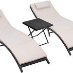 Amazon.com: Homall 3 Pieces Patio Chaise Lounge Chair Sets Outdoor .
