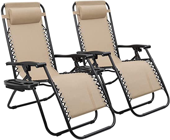 Amazon.com : Devoko Patio Zero Gravity Chair Outdoor Folding .