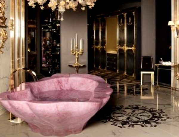 Rose Quartz Crystal Bathtub | Luxury Bathroo