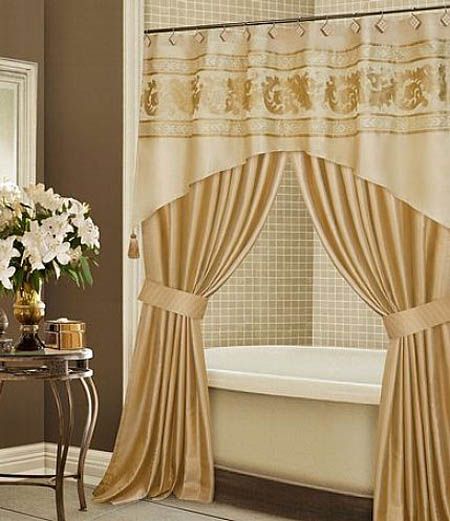 Luxury bathroom shower curtains | Elegant shower curtains, Luxury .