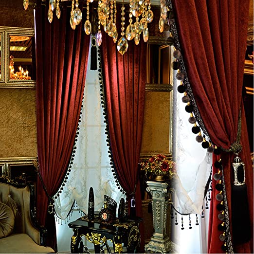 Amazon.com: Luxury Curtain for Living Room Blackout Velvet 2 .