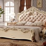 Double bed design luxury home used king size soft bed 0409 A816 .