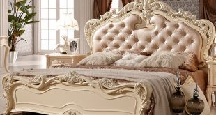 Double bed design luxury home used king size soft bed 0409 A816 .