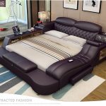 Modern luxury leather bed frames Led Lights and Full Option .