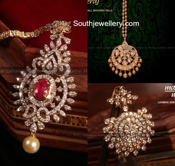 diamond maang tikka designs | 22 carat gold jewelle