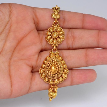 Designer Gold Plated Traditional Maang Tikka Jewellery - Jaipur .