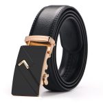 Dingmeiyue New Fashion Men's Designer Leather Metal Buckle Belts .