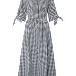 Dolly Gingham Midi Dress | Black | 8 | 4438230108 | Monso