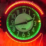 Federal Neon Clock Compa