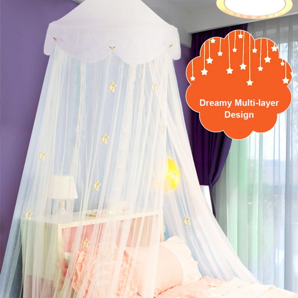 Boho & Beach Bed Canopy Mosquito Net Curtains With Butterflies .