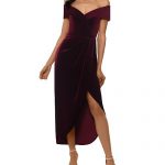 XSCAPE Petite Velvet Off-The-Shoulder Dress & Reviews - Dresses .