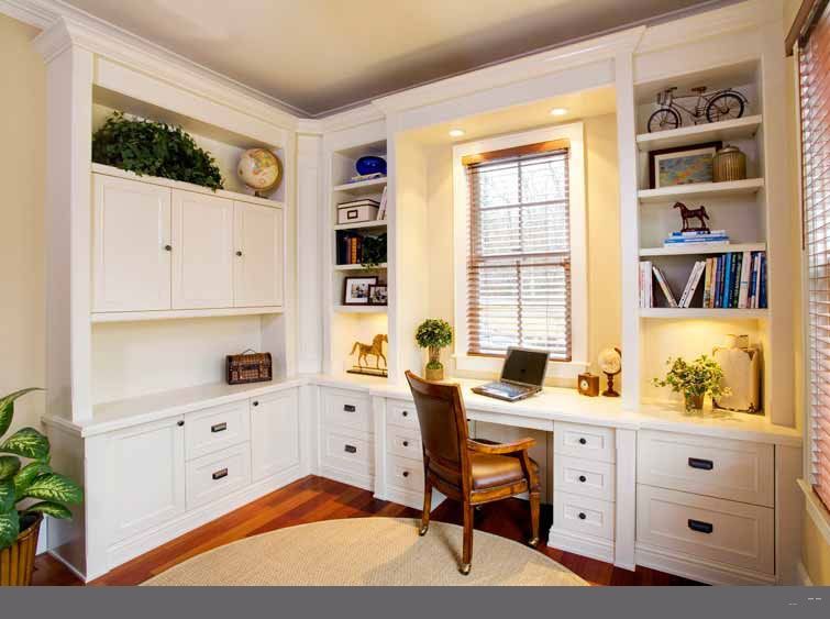 Custom home office desk cabinetry | Home office cabinets, Home .