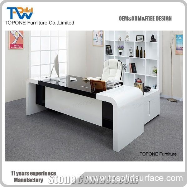 Artificial Marble Stone Latest Office Table Designs Writing Desk .
