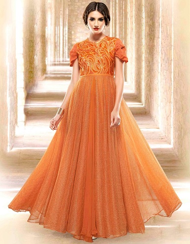 9 Beautiful and Attractive Orange Frocks for Women | Styles At Li