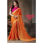 Beautiful Orange And Pink Saree at Rs 1049/piece | Designer Sarees .